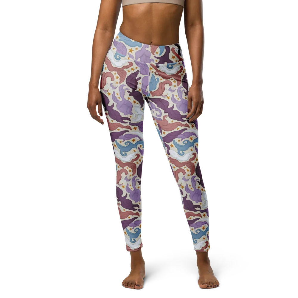 Starling Parade on Yoga Leggings — Front
