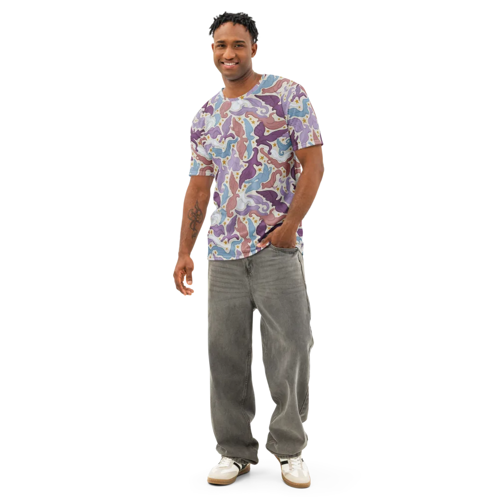 Starling Parade on Men's Cotton Crew Neck T-Shirt — Front