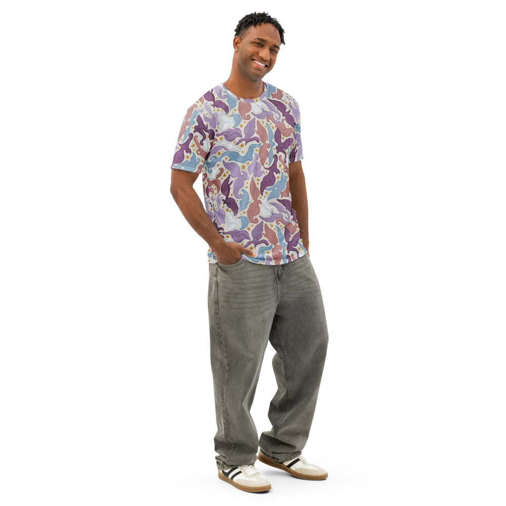 Starling Parade on Men's Cotton Crew Neck T-Shirt — Right Front