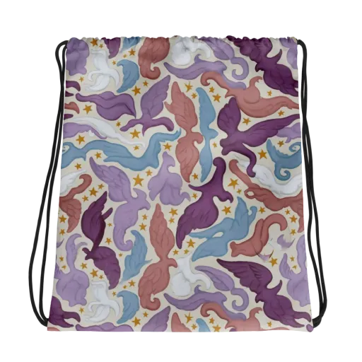 Starling Parade on a Drawstring Bag