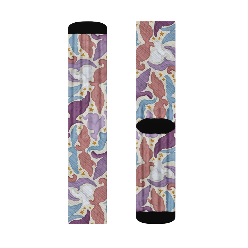 Starling Parade on Socks — Left Sock