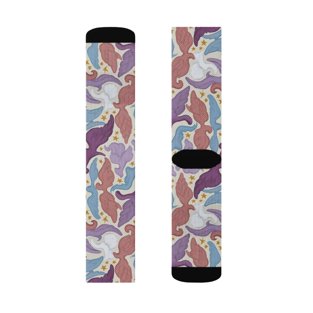Starling Parade on Socks — Right Sock