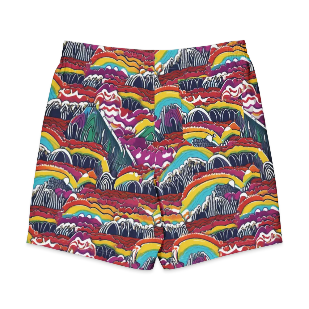 Chromatic Waveform on Men's Board Shorts — Back
