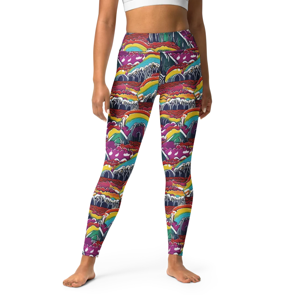Chromatic Waveform on Yoga Leggings — Front