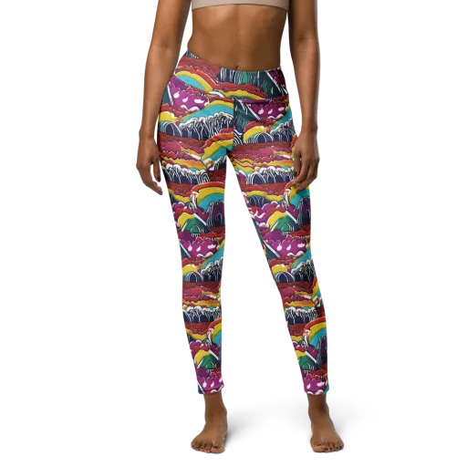 Chromatic Waveform on a Yoga Leggings