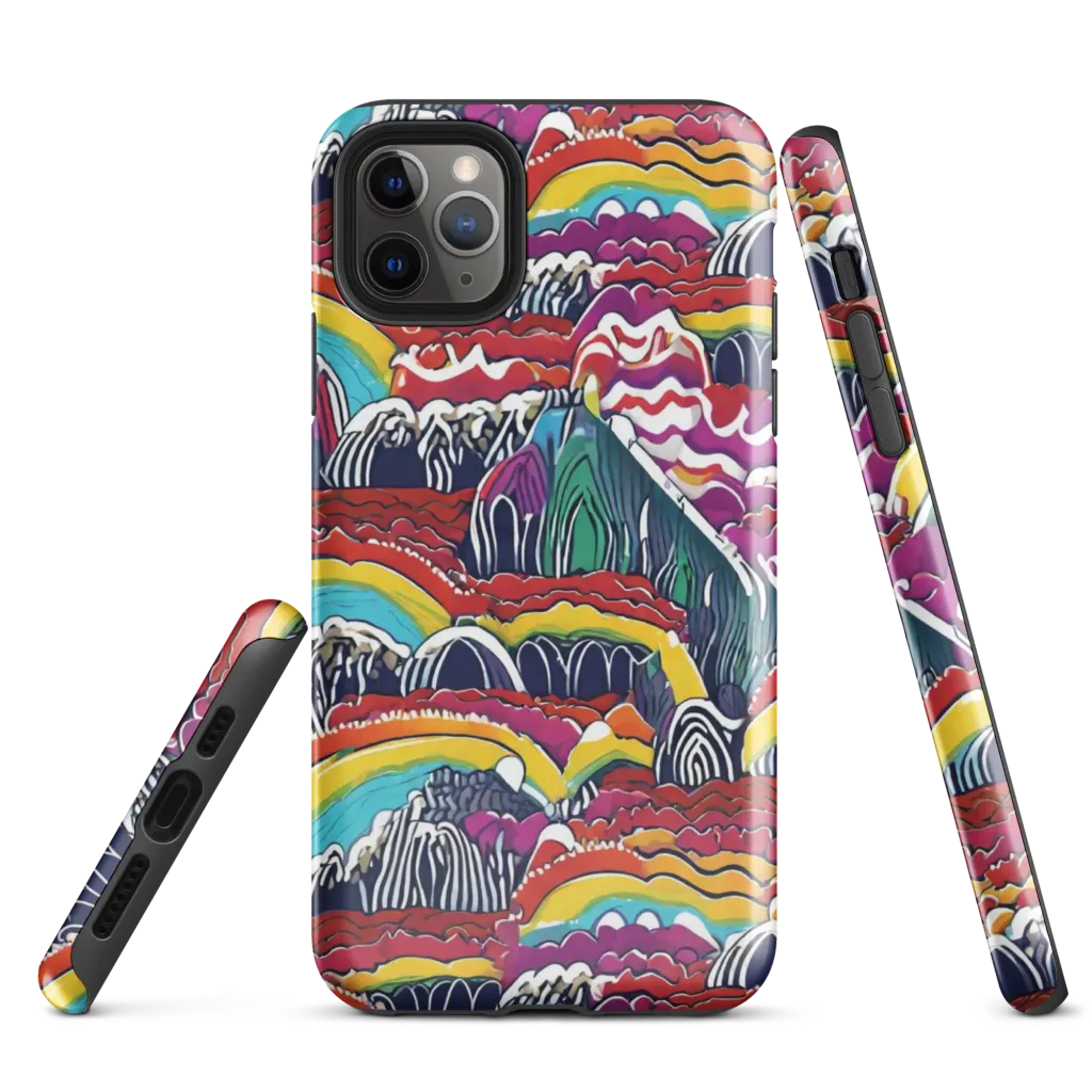 Chromatic Waveform on Tough Case for iPhone® — Front