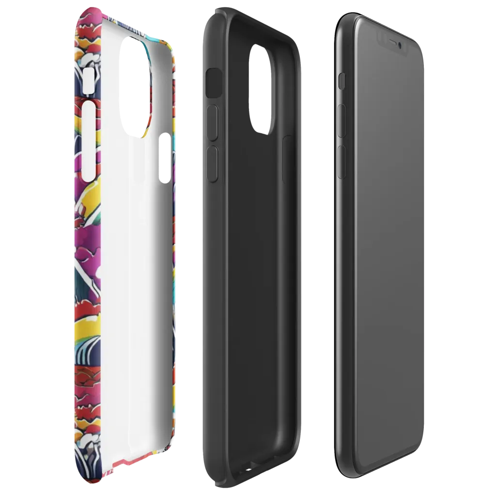 Chromatic Waveform on Tough Case for iPhone® — Right