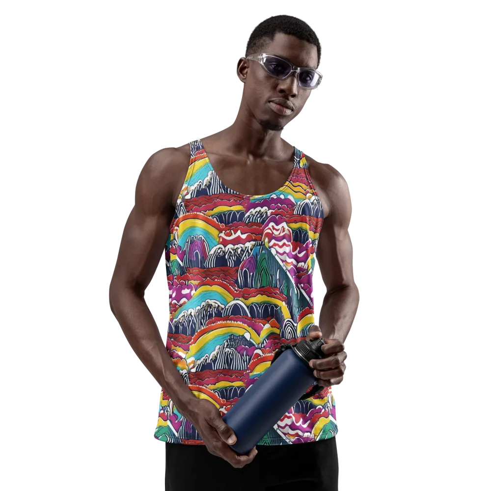 Chromatic Waveform on Men's Tank Top — Front