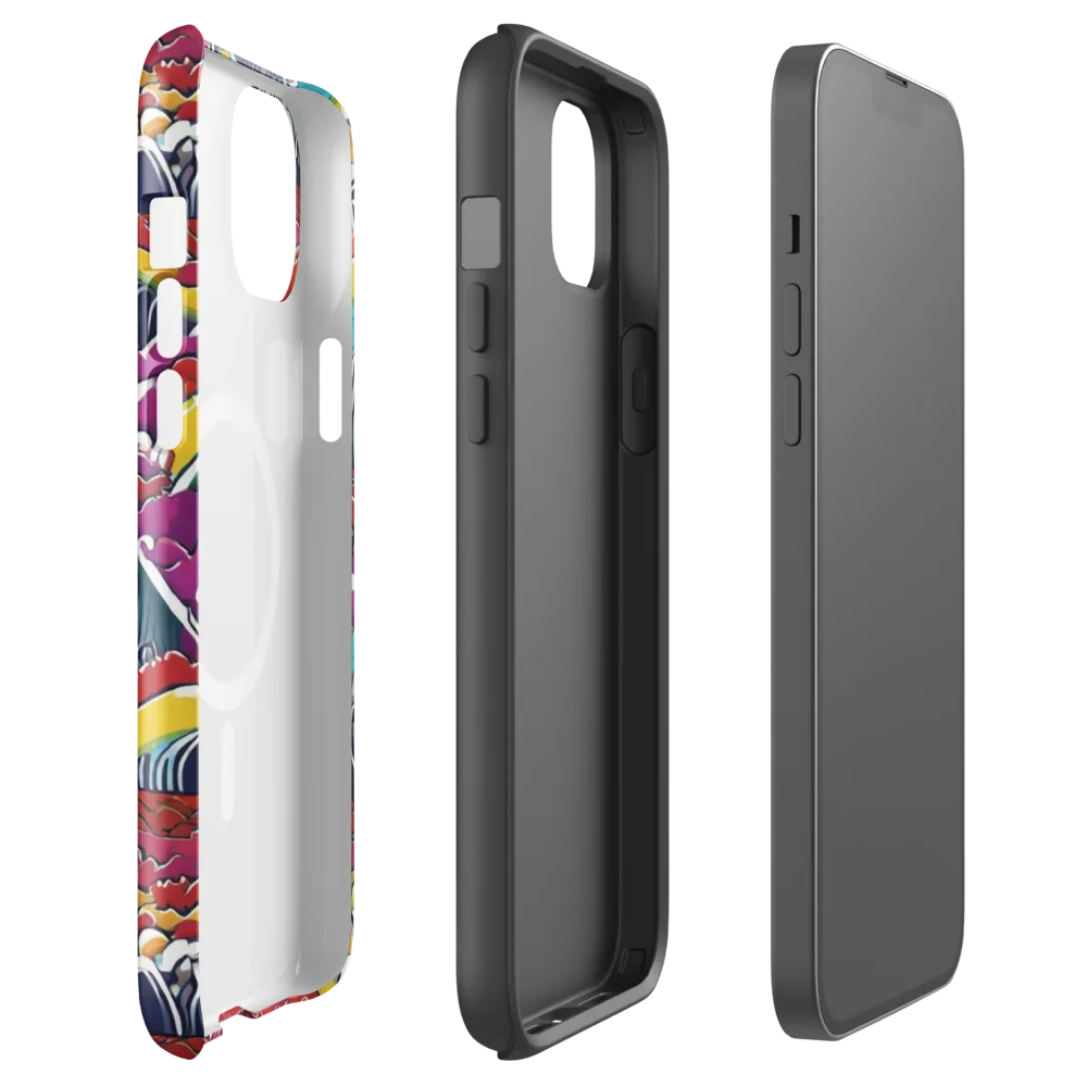 Chromatic Waveform on MagSafe Tough Case for iPhone® — Front