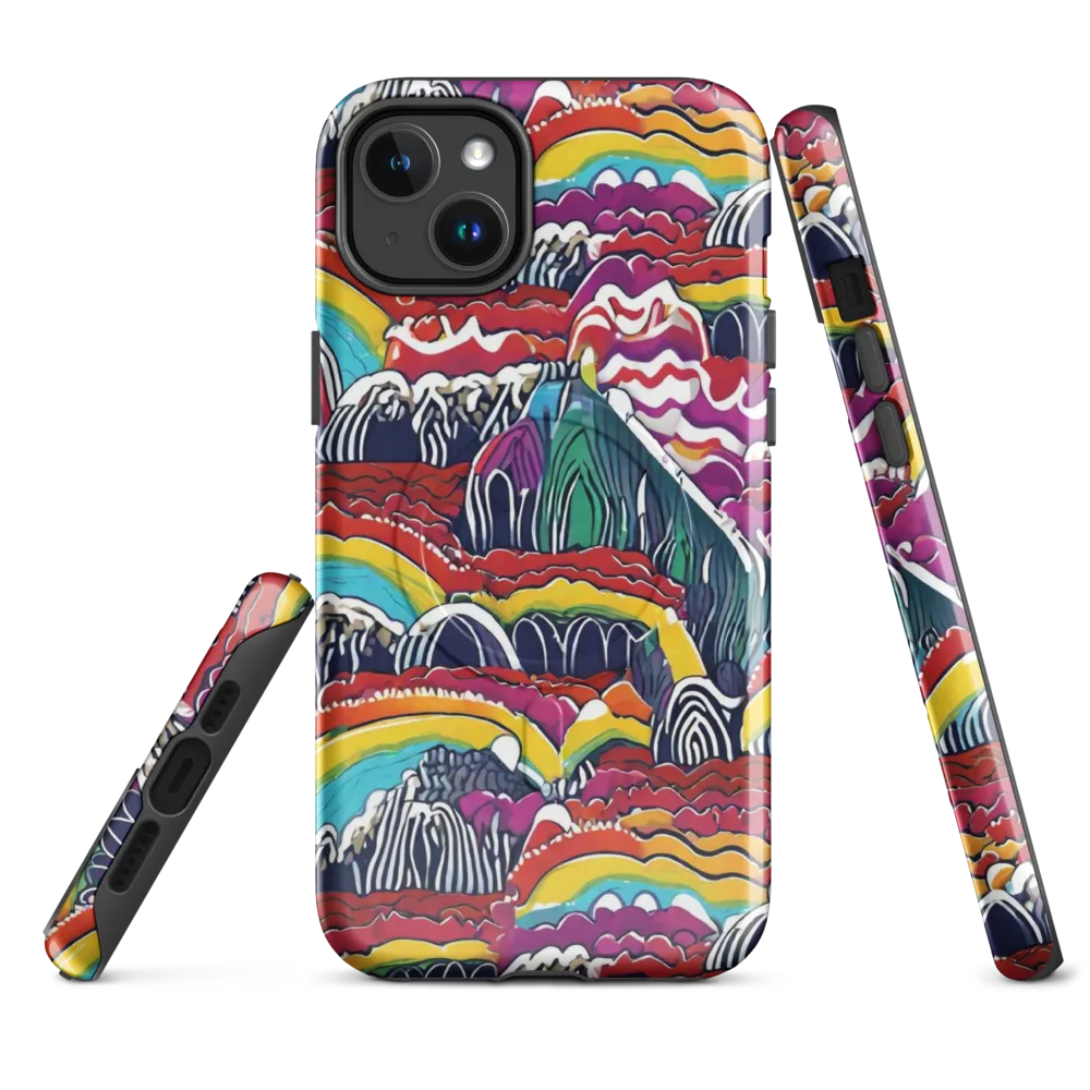 Chromatic Waveform on MagSafe Tough Case for iPhone® — Front