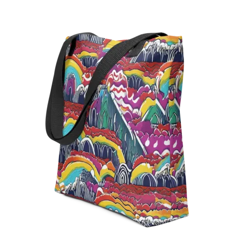 Chromatic Waveform on a Tote Bag
