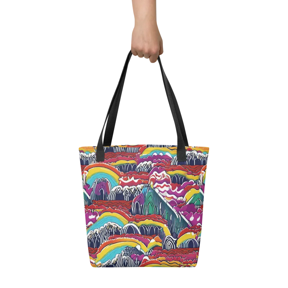 Chromatic Waveform on Tote Bag — Front