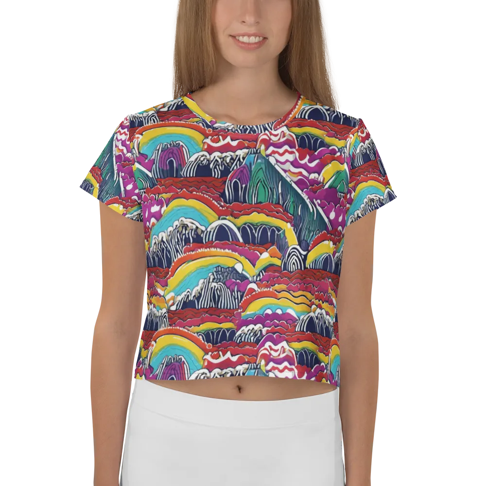 Chromatic Waveform on Crop Tee — Front