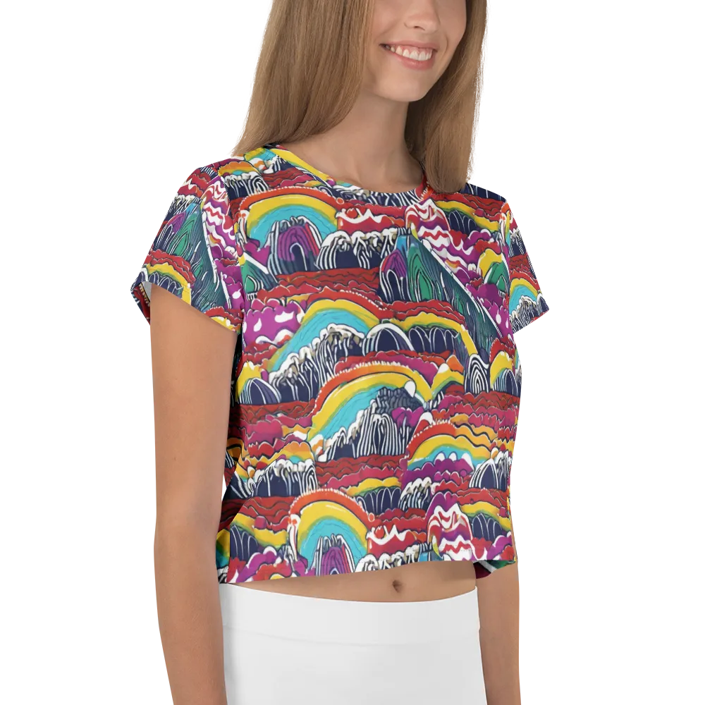 Chromatic Waveform on Crop Tee — Right
