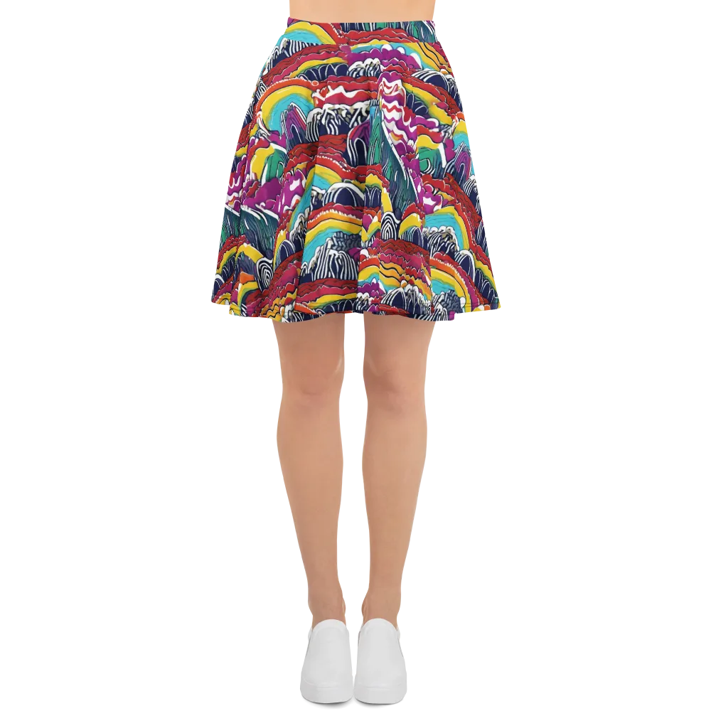 Chromatic Waveform on Skater Skirt — Front