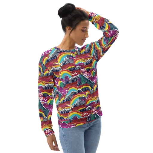 Chromatic Waveform on a Sweatshirt