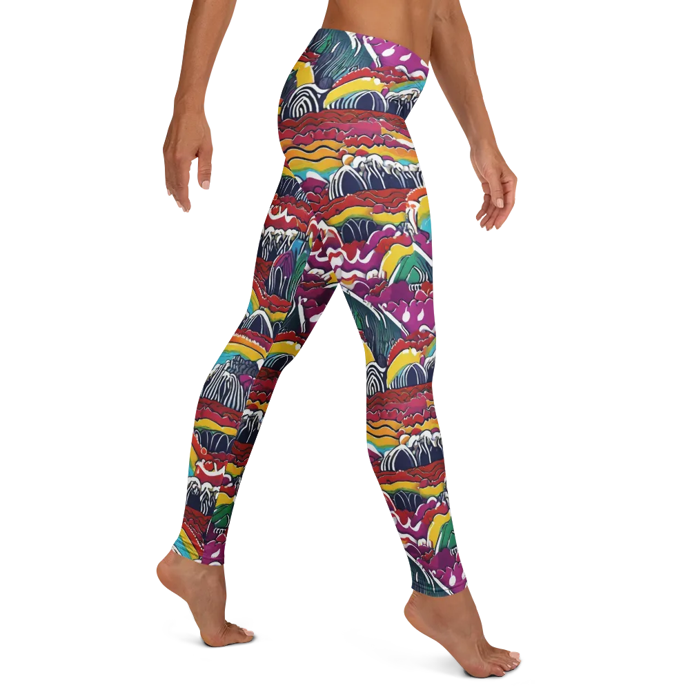 Chromatic Waveform on Leggings — Right