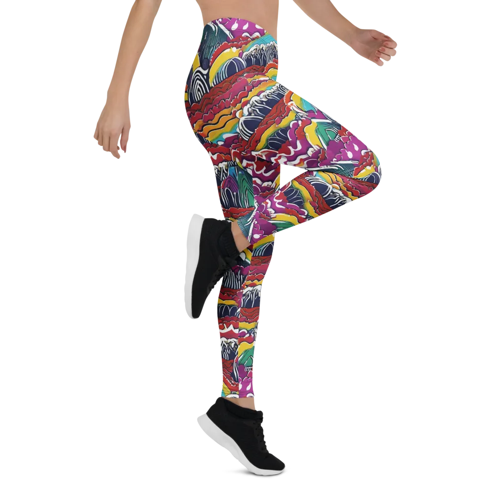 Chromatic Waveform on Leggings — Right
