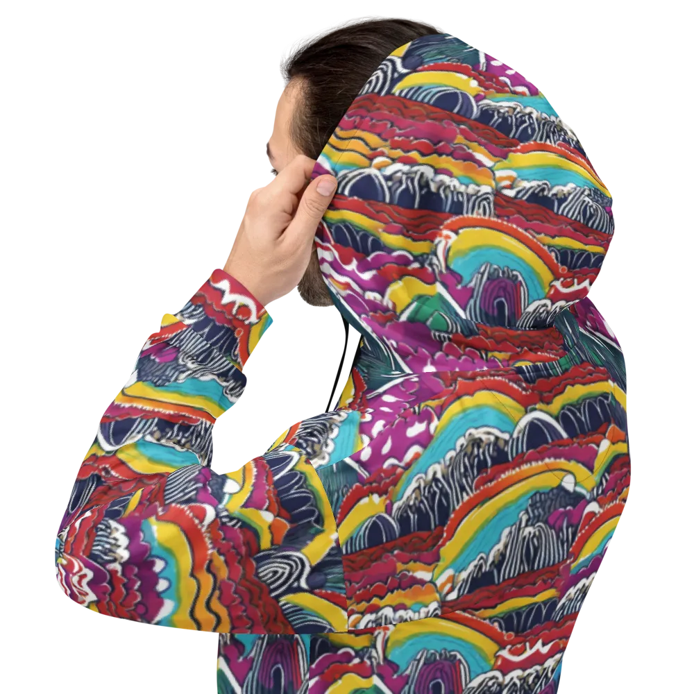 Chromatic Waveform on Hoodie — Back