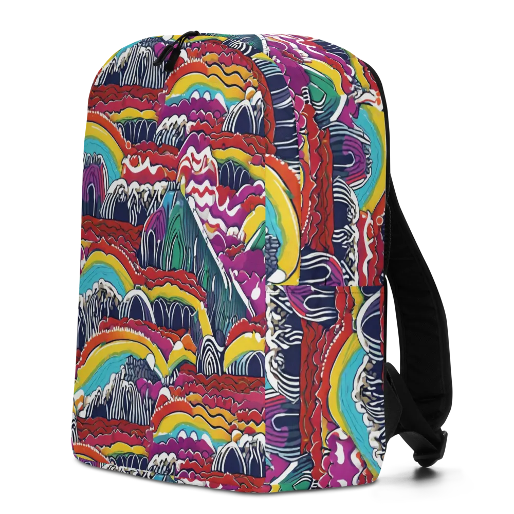 Chromatic Waveform on Minimalist Backpack — Left