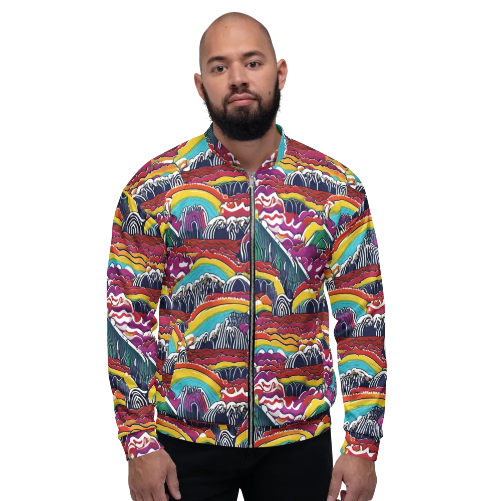 Chromatic Waveform on Bomber Jacket — Front