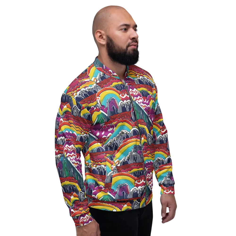 Chromatic Waveform on Bomber Jacket — Right