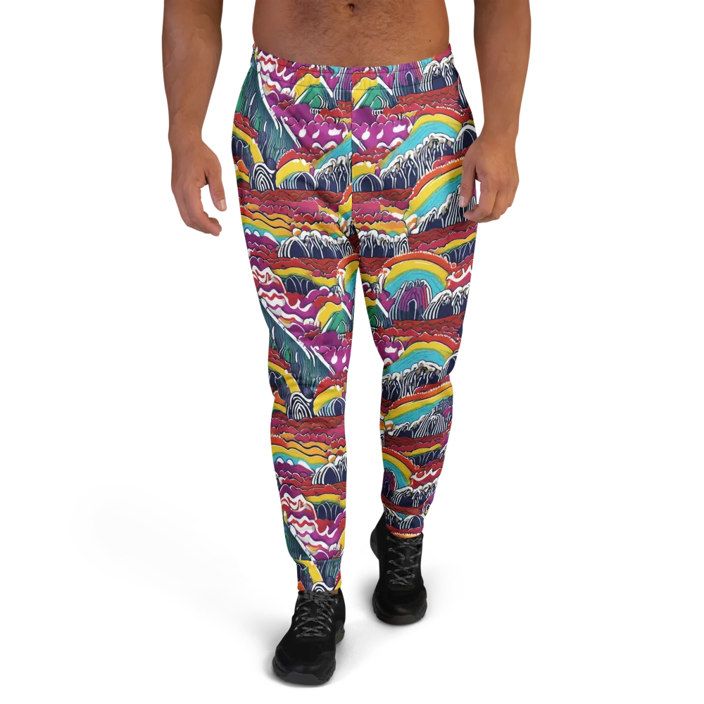 Chromatic Waveform on Men's Joggers — Front