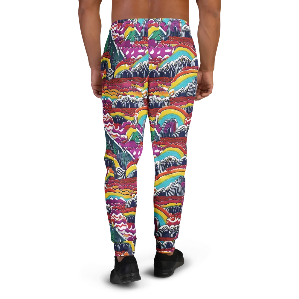 Chromatic Waveform on Men's Joggers — Back
