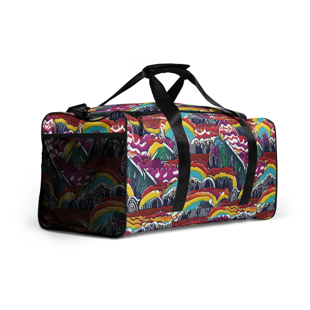 Chromatic Waveform on Duffle Bag — Right Front
