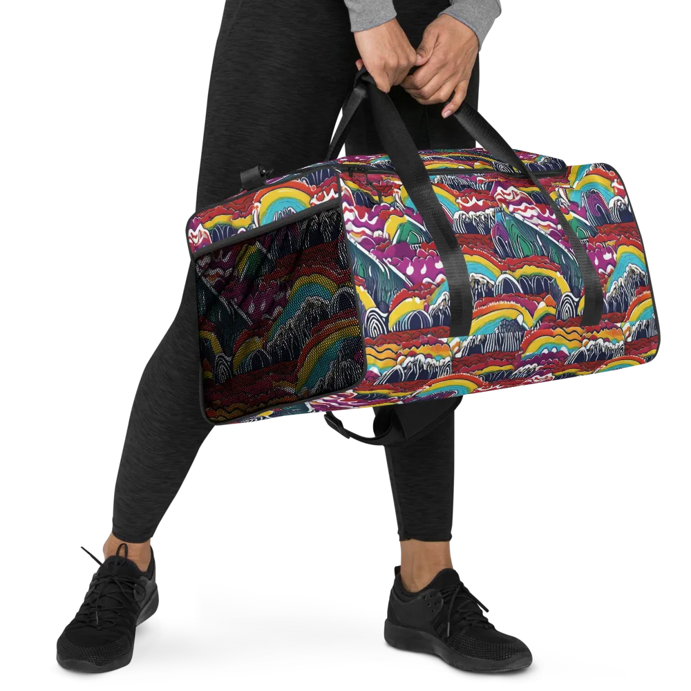 Chromatic Waveform on Duffle Bag — Right Front