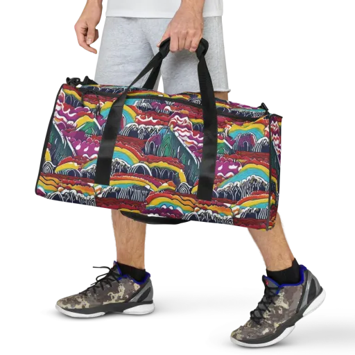Chromatic Waveform on a Duffle Bag