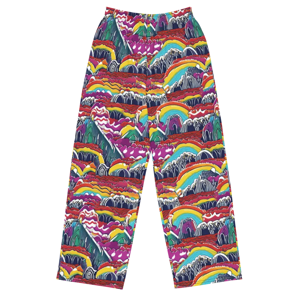 Chromatic Waveform on Wide-Leg Pants — Front