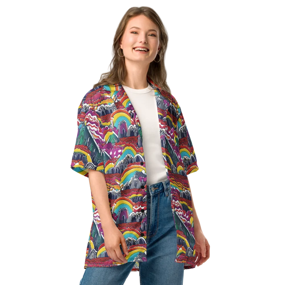 Chromatic Waveform on Button Shirt — Front