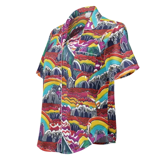 Chromatic Waveform on a Women's Short Sleeve Pajama Top