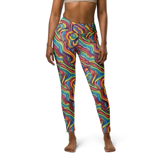 Chromatic Topography on a Yoga Leggings