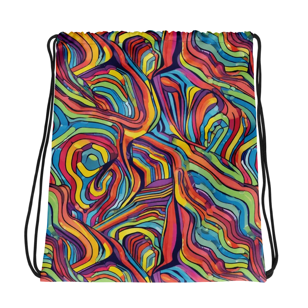 Chromatic Topography on Drawstring Bag — Photo