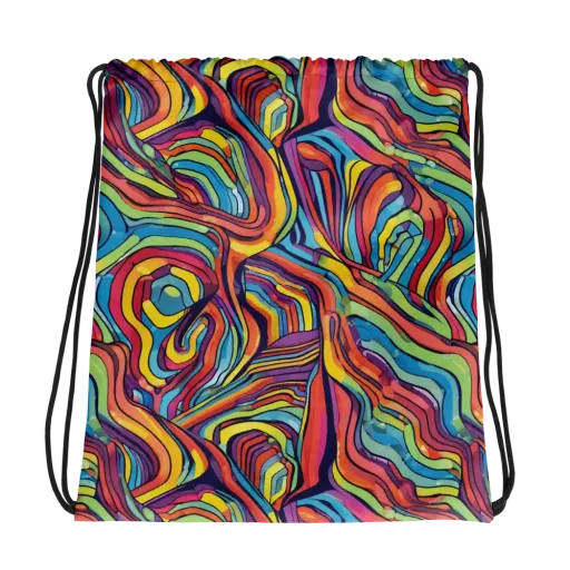 Chromatic Topography on a Drawstring Bag