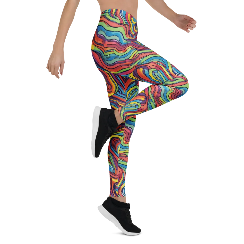 Chromatic Topography on Leggings — Right