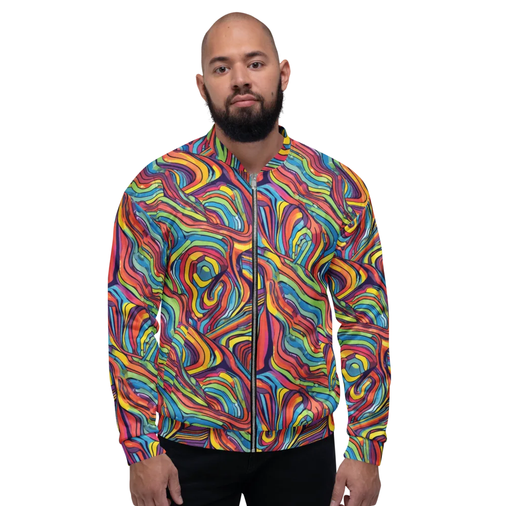 Chromatic Topography on Bomber Jacket — Front