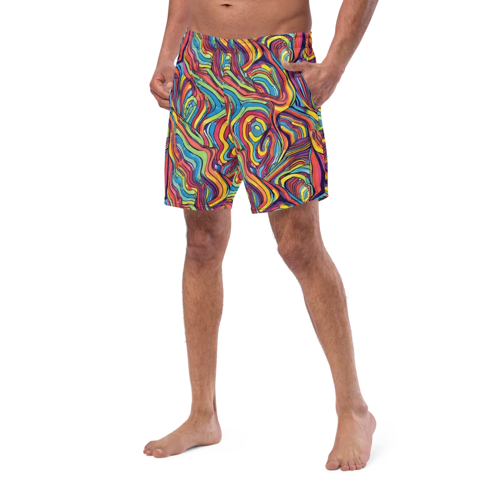 Chromatic Topography on Swim Trunks — Left Front