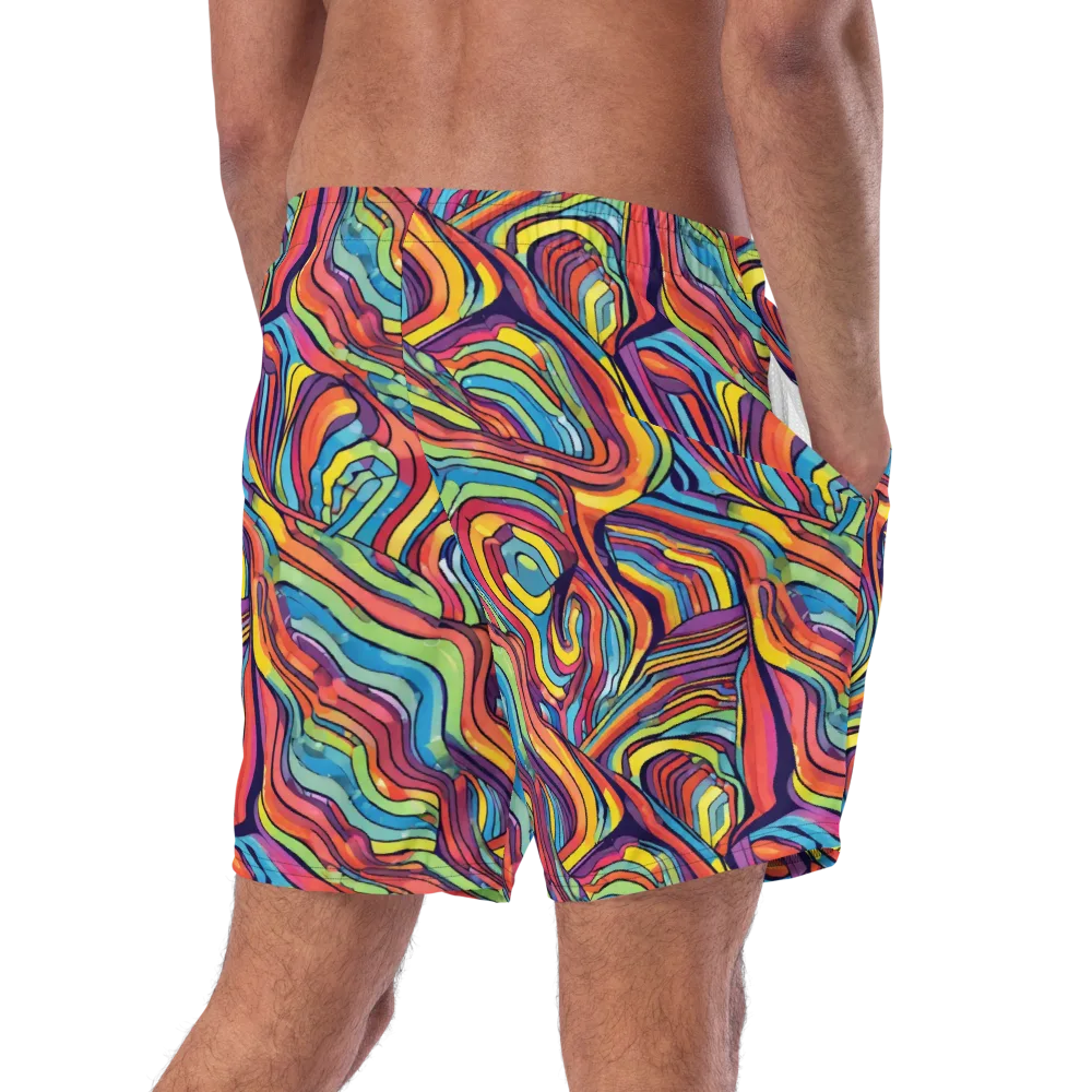 Chromatic Topography on Swim Trunks — Right Back