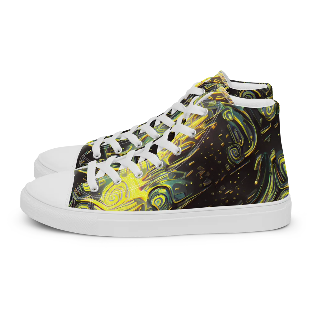 Eversen Whirl on Men's High Top Canvas Shoes — Left