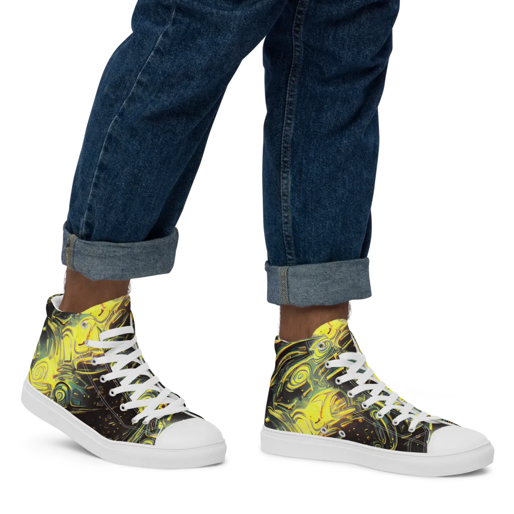 Eversen Whirl on Men's High Top Canvas Shoes — Right