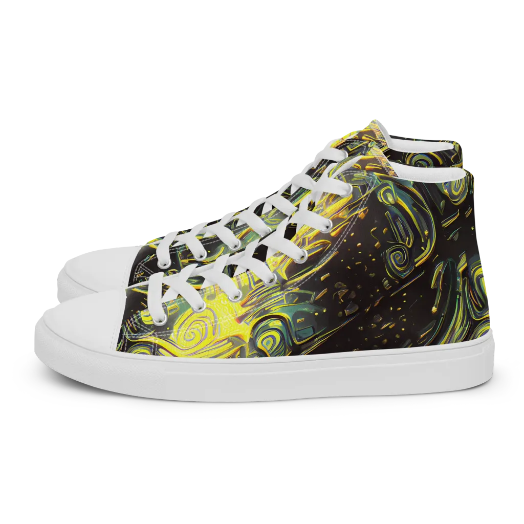 Eversen Whirl on Women's High Top Canvas Shoes — Left