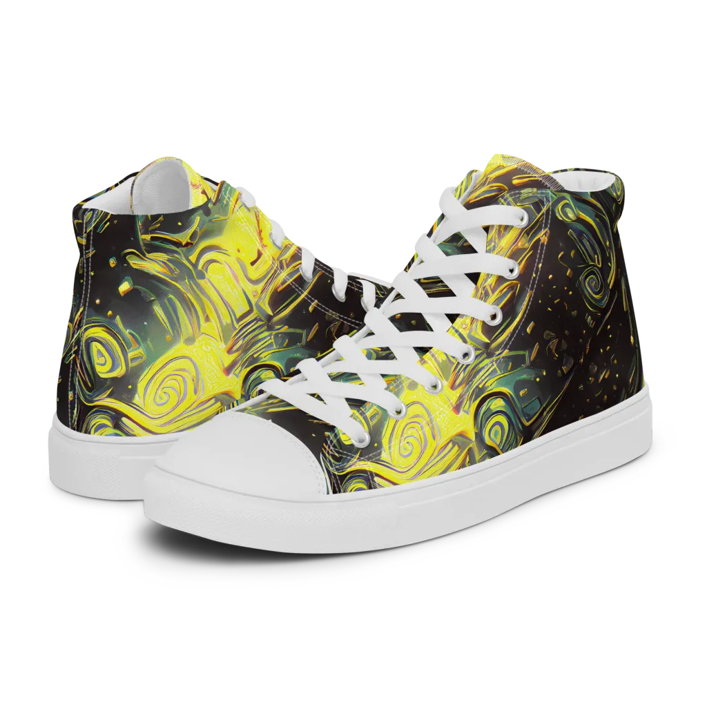 Eversen Whirl on Women's High Top Canvas Shoes — Left