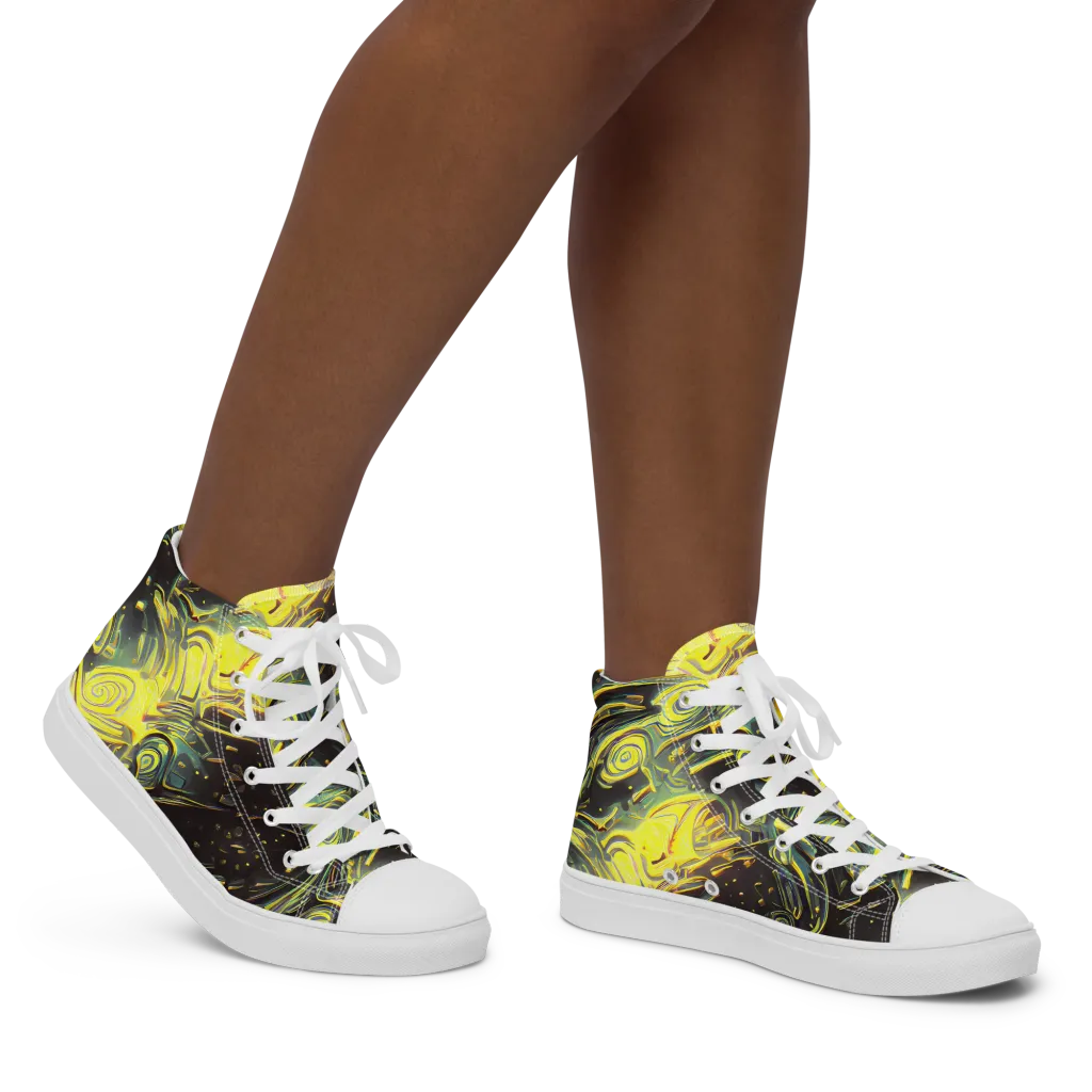 Eversen Whirl on Women's High Top Canvas Shoes — Right