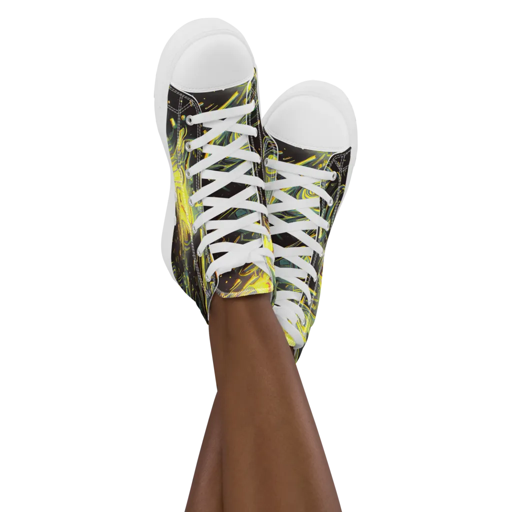 Eversen Whirl on Women's High Top Canvas Shoes — Front