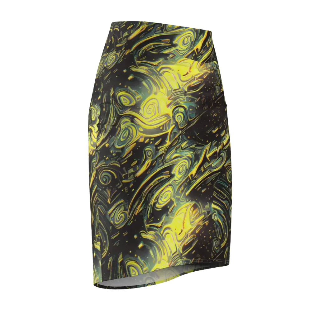 Eversen Whirl on Pencil Skirt — Front Side
