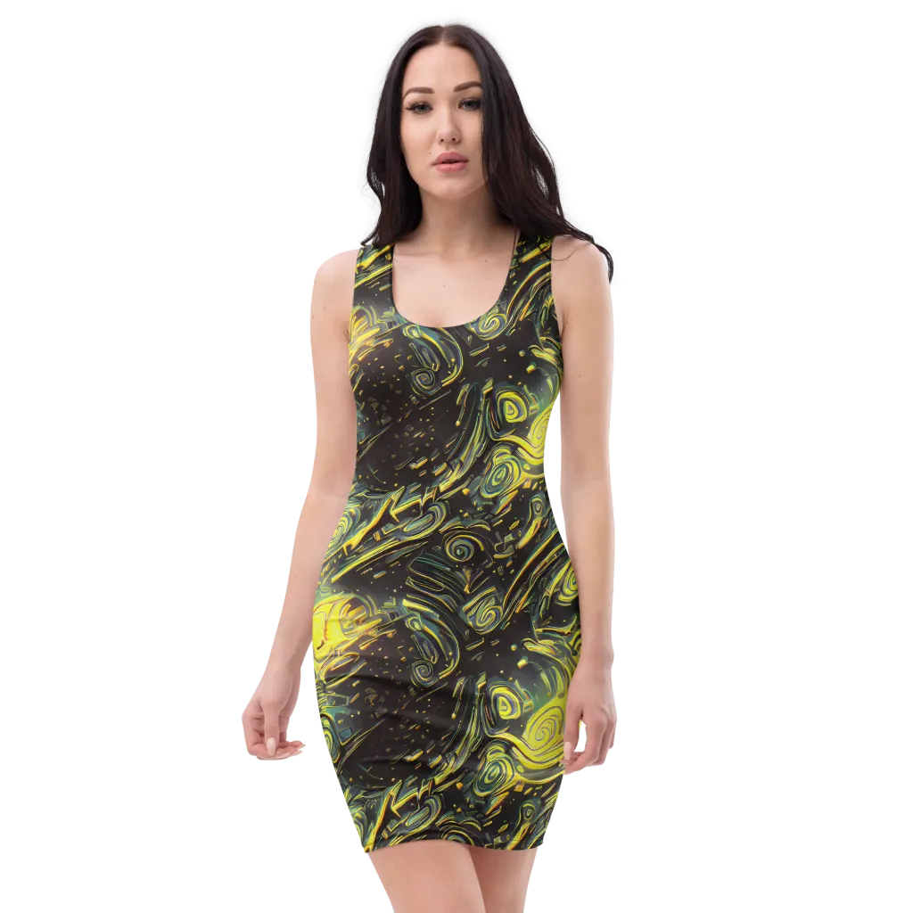 Eversen Whirl on Bodycon Dress — Front