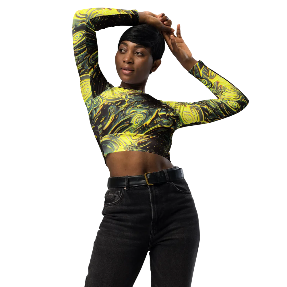 Eversen Whirl on Long Sleeve Crop Top — Front